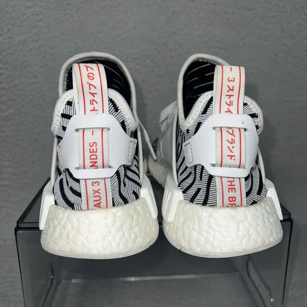 adidas NMD XR1 Primeknit Zebra Sneaker Men Sz 6 White Black Running Shoes BB2911